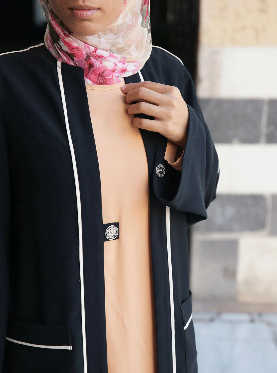 Ivory Bias Trim Kimono