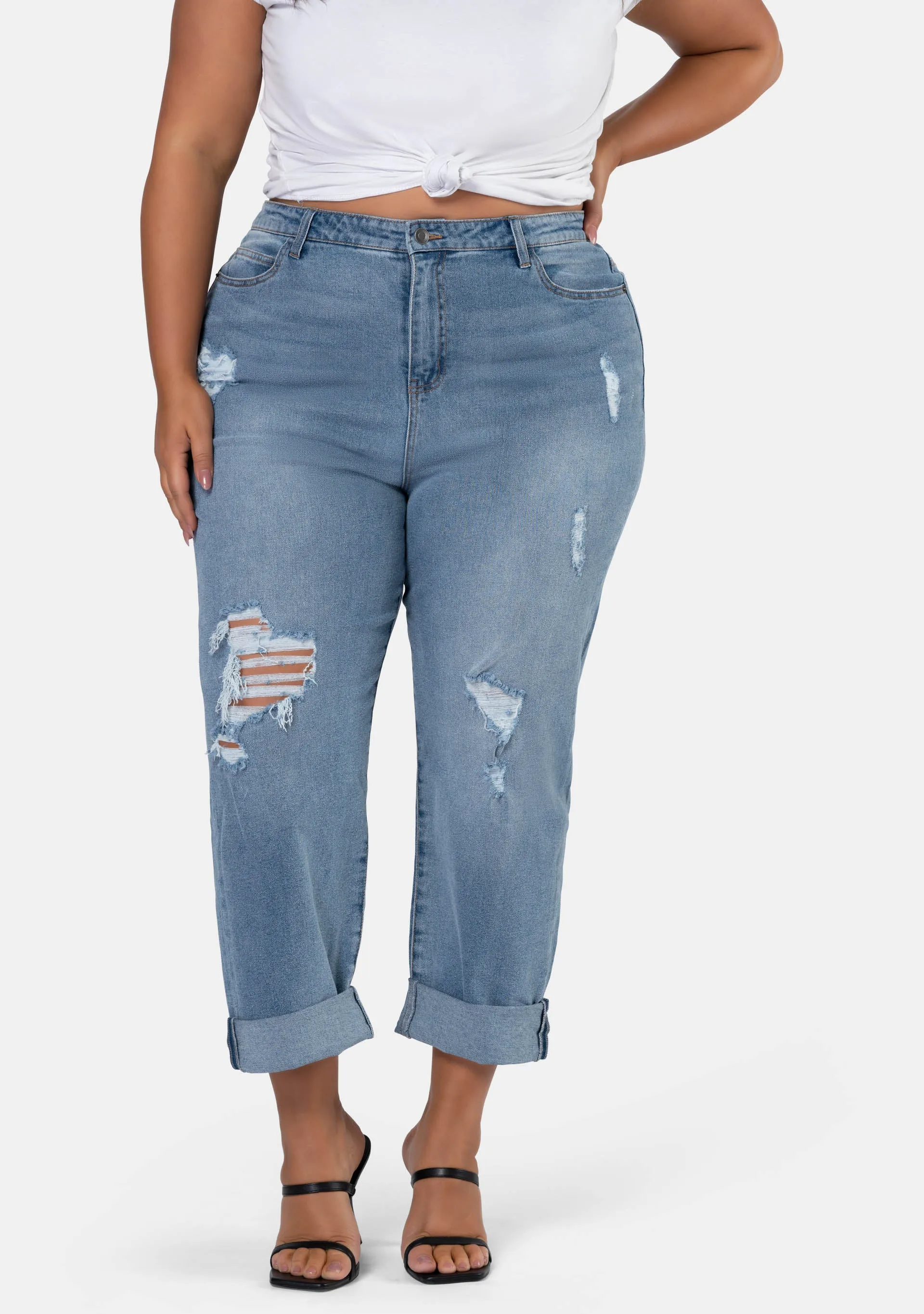 Jump Around Distressed Jean