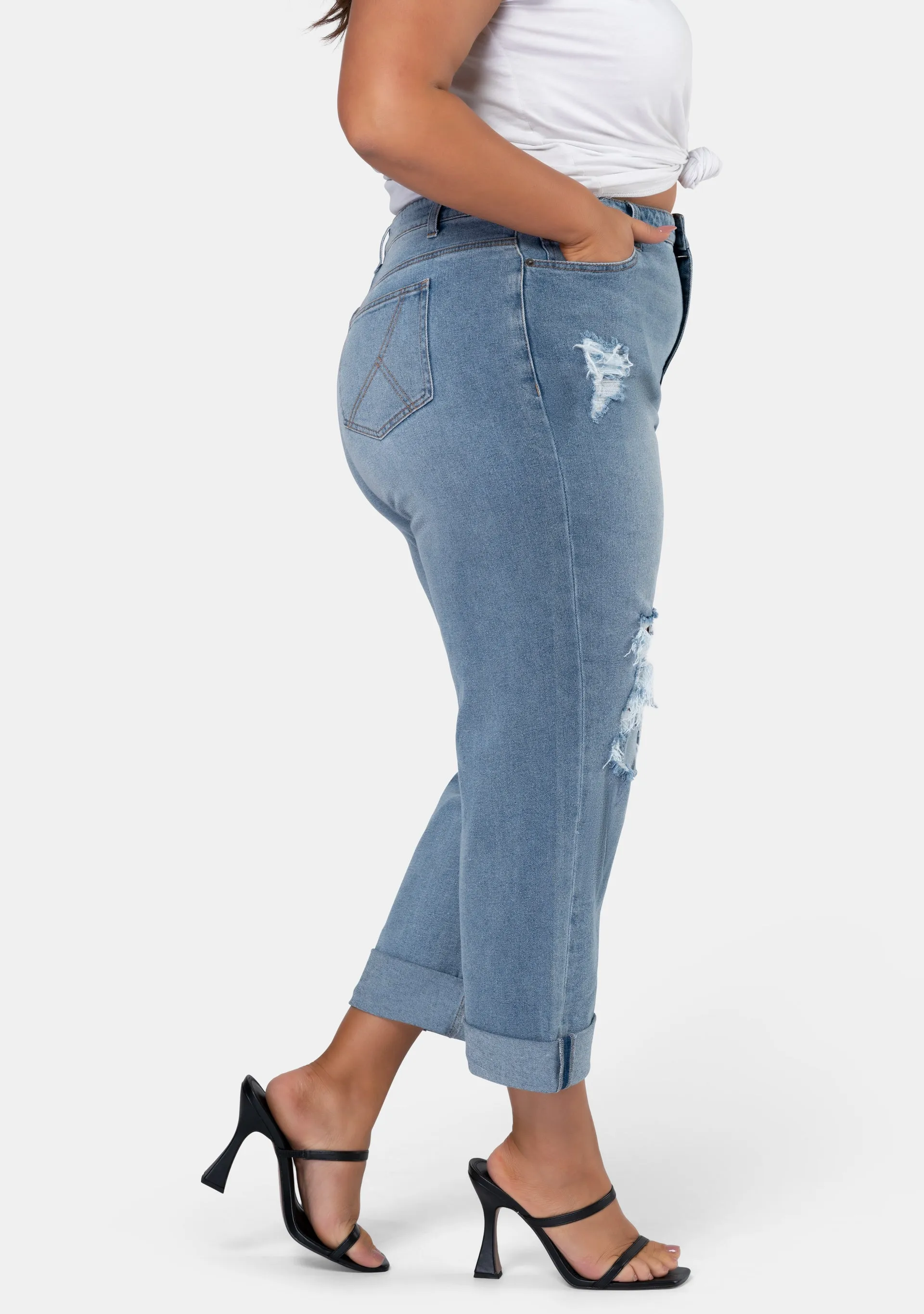 Jump Around Distressed Jean