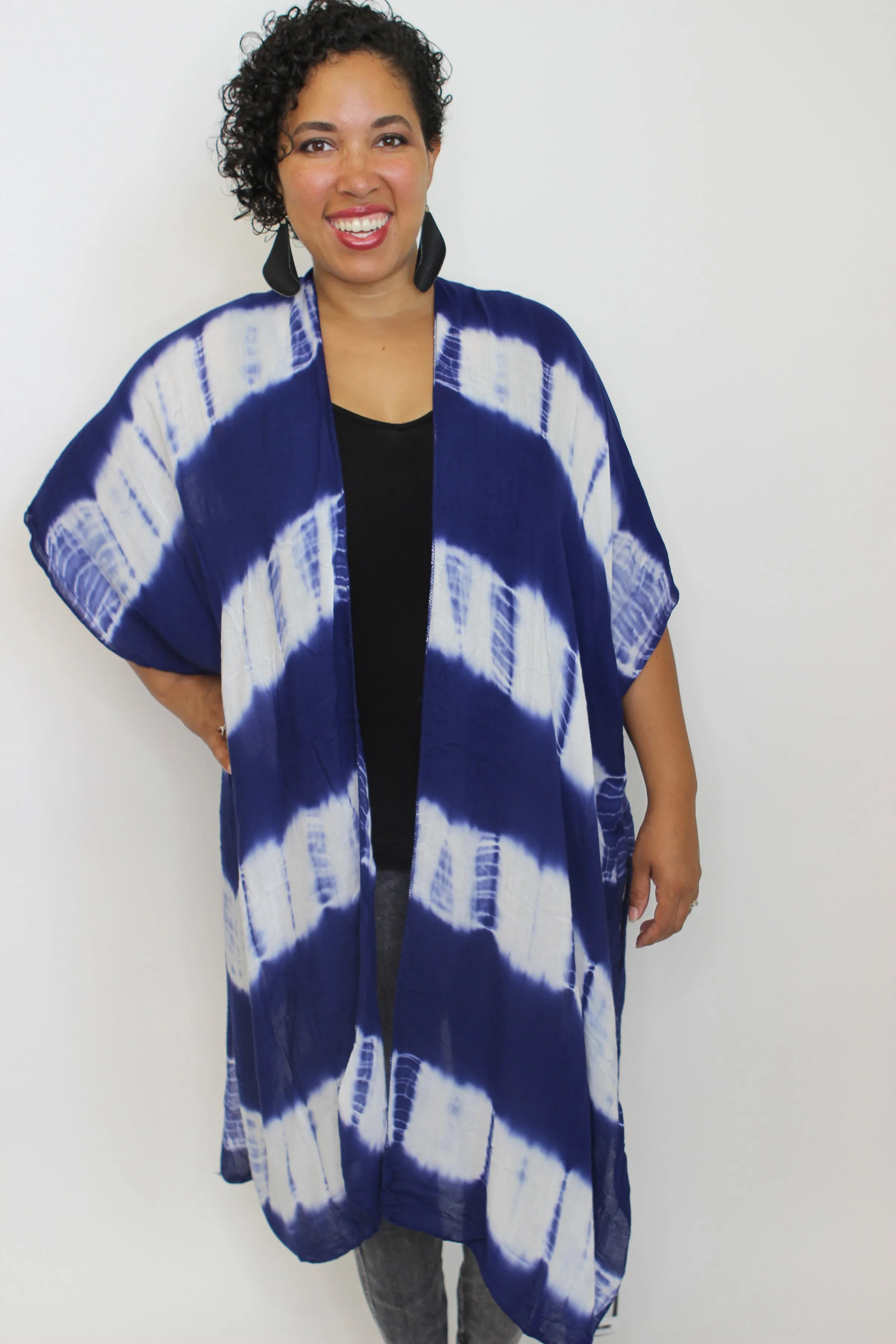 #K349 Secrets of The Sea Kimono (BLUE)