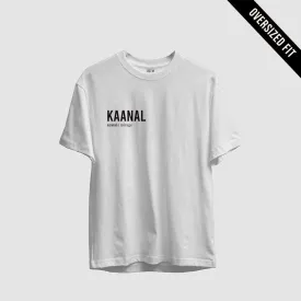 Kaanal | Tamil Oversized T-Shirt (White) (Right Pocket)