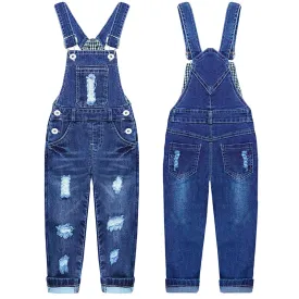 Kid Boys Girls Small Bib Pocket Adjustable Jean Overalls