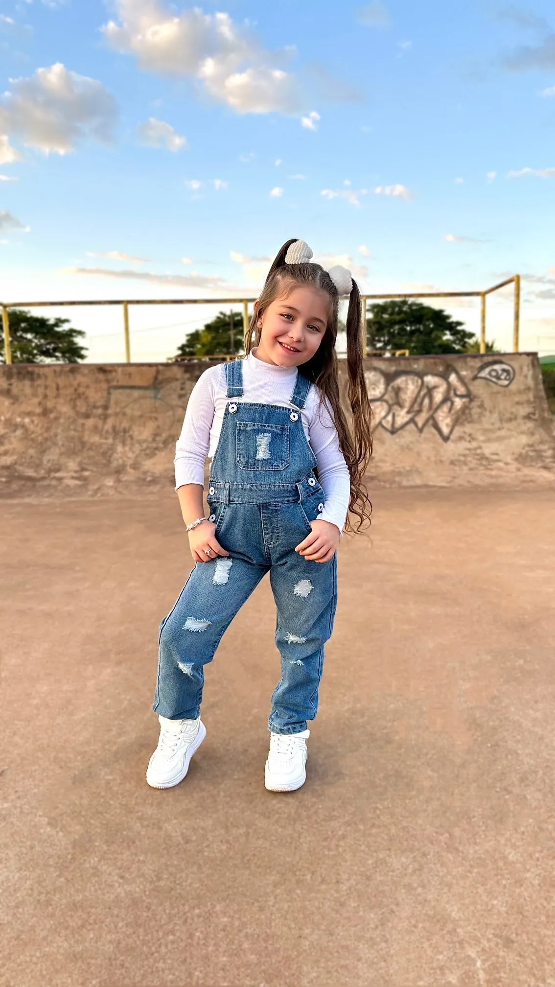 Kid Boys Girls Small Bib Pocket Adjustable Jean Overalls