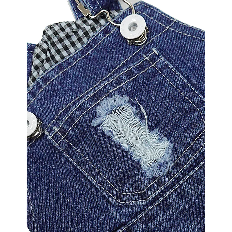 Kid Boys Girls Small Bib Pocket Adjustable Jean Overalls