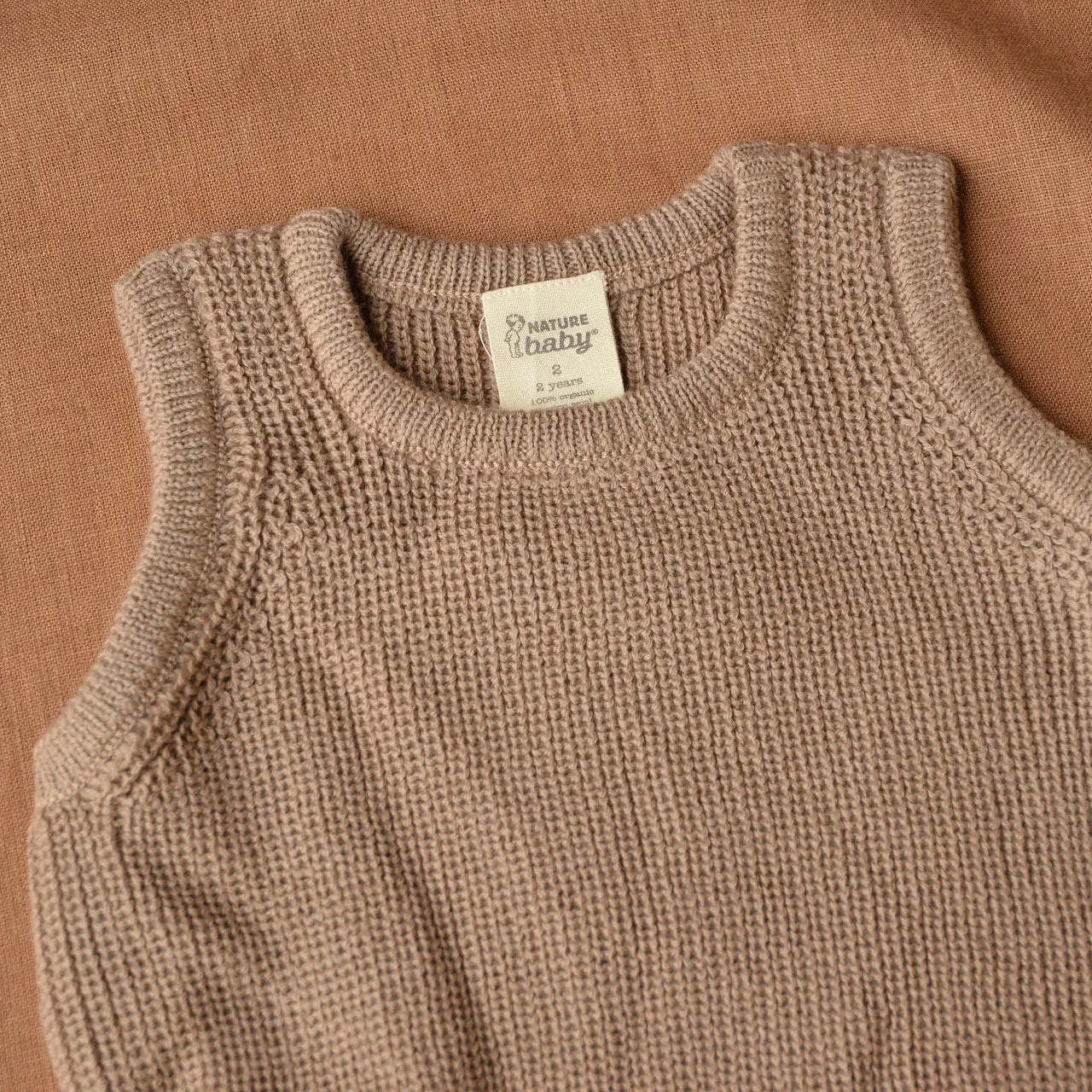 Knitted Vest - 100% Organic Merino - Sparrow (12m-5y)