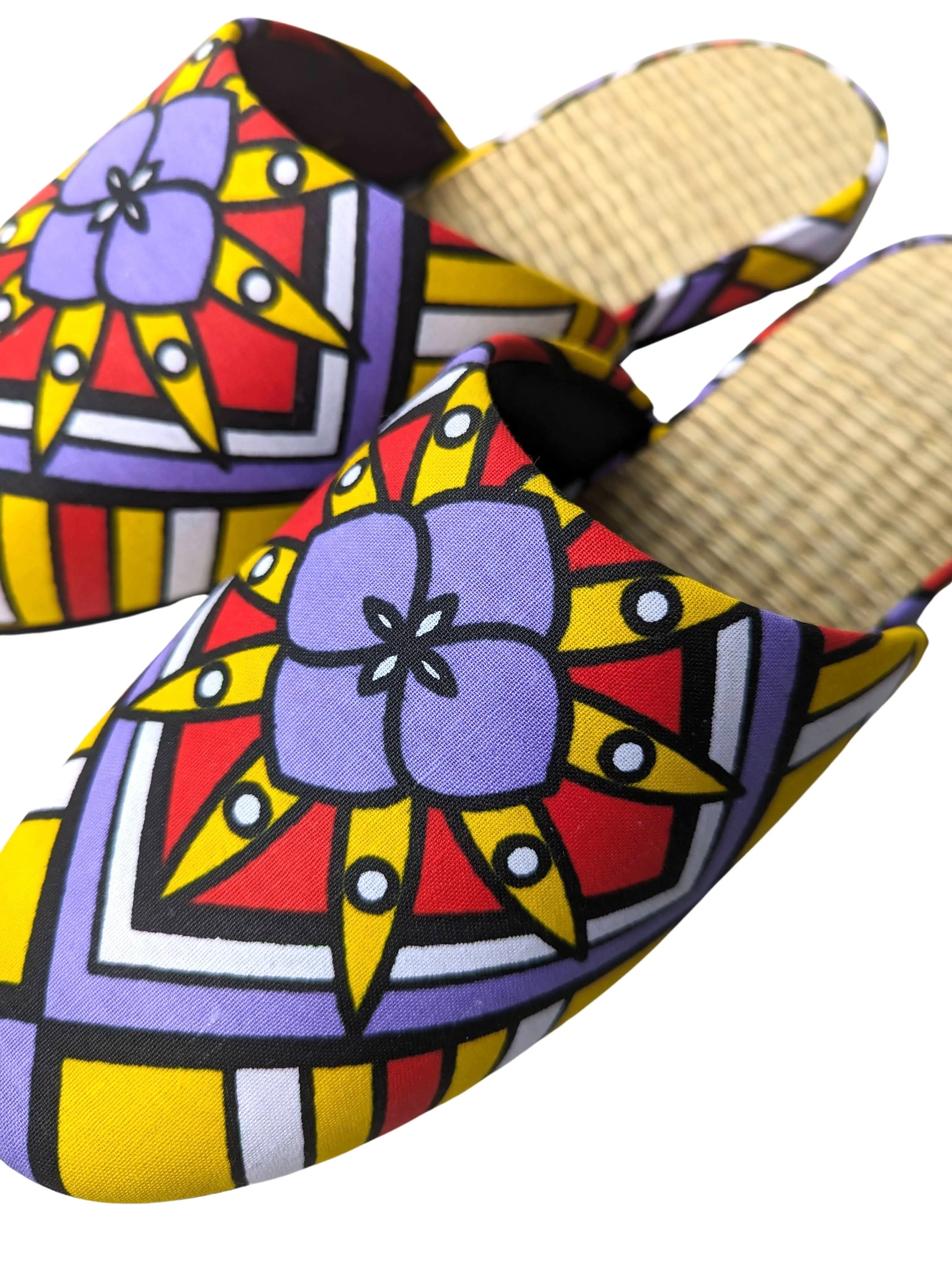 Large Tatami Print Mix Slippers 2024SS-L04