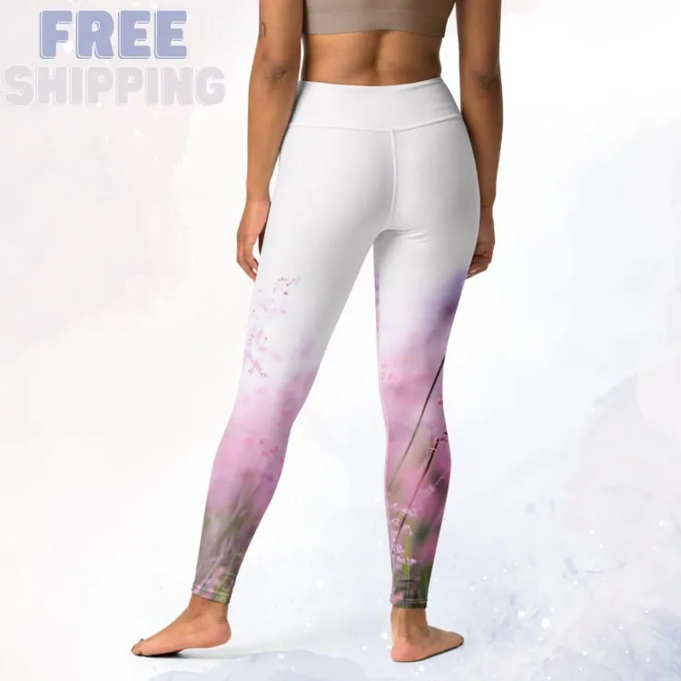 Lavender Flowers Comfort Leggings