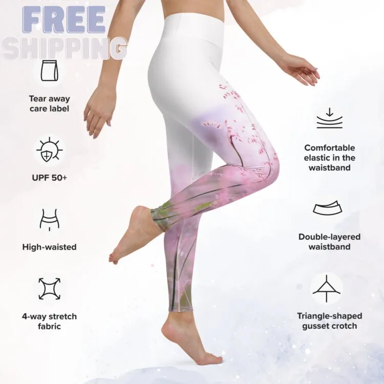 Lavender Flowers Comfort Leggings