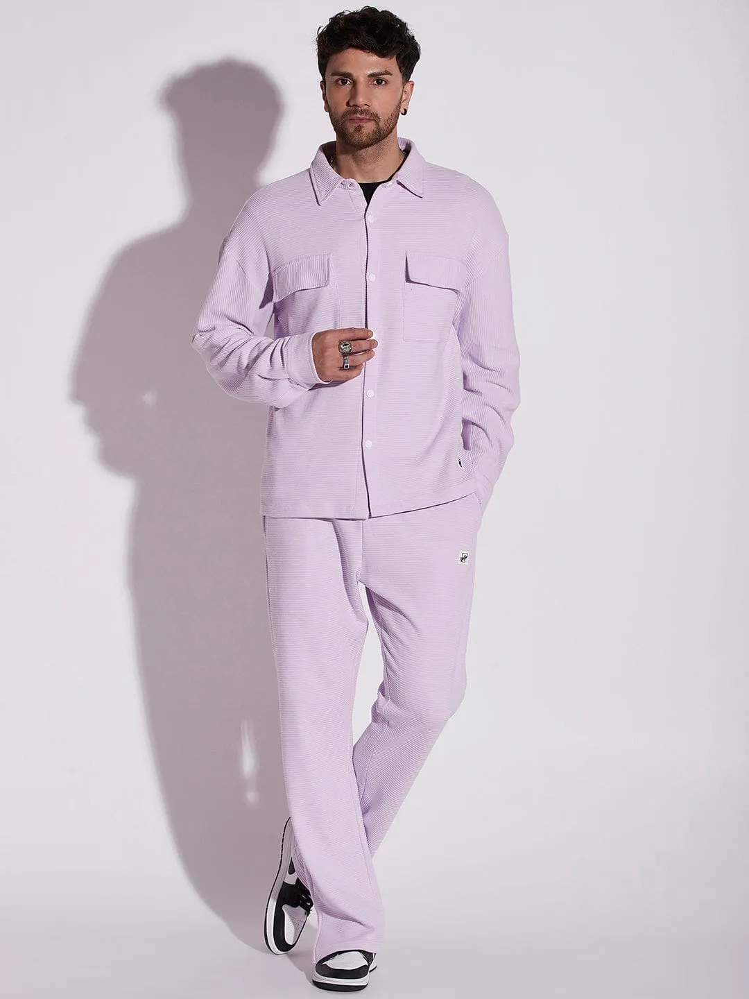 Lavender Pleated OverShirt