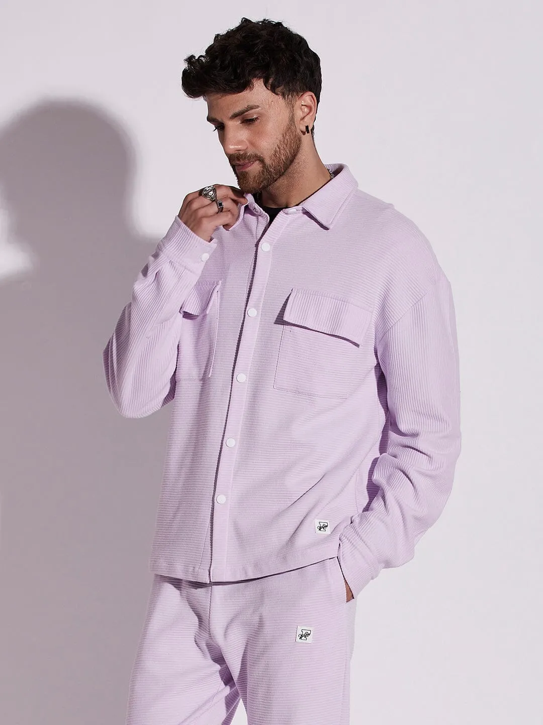 Lavender Pleated OverShirt