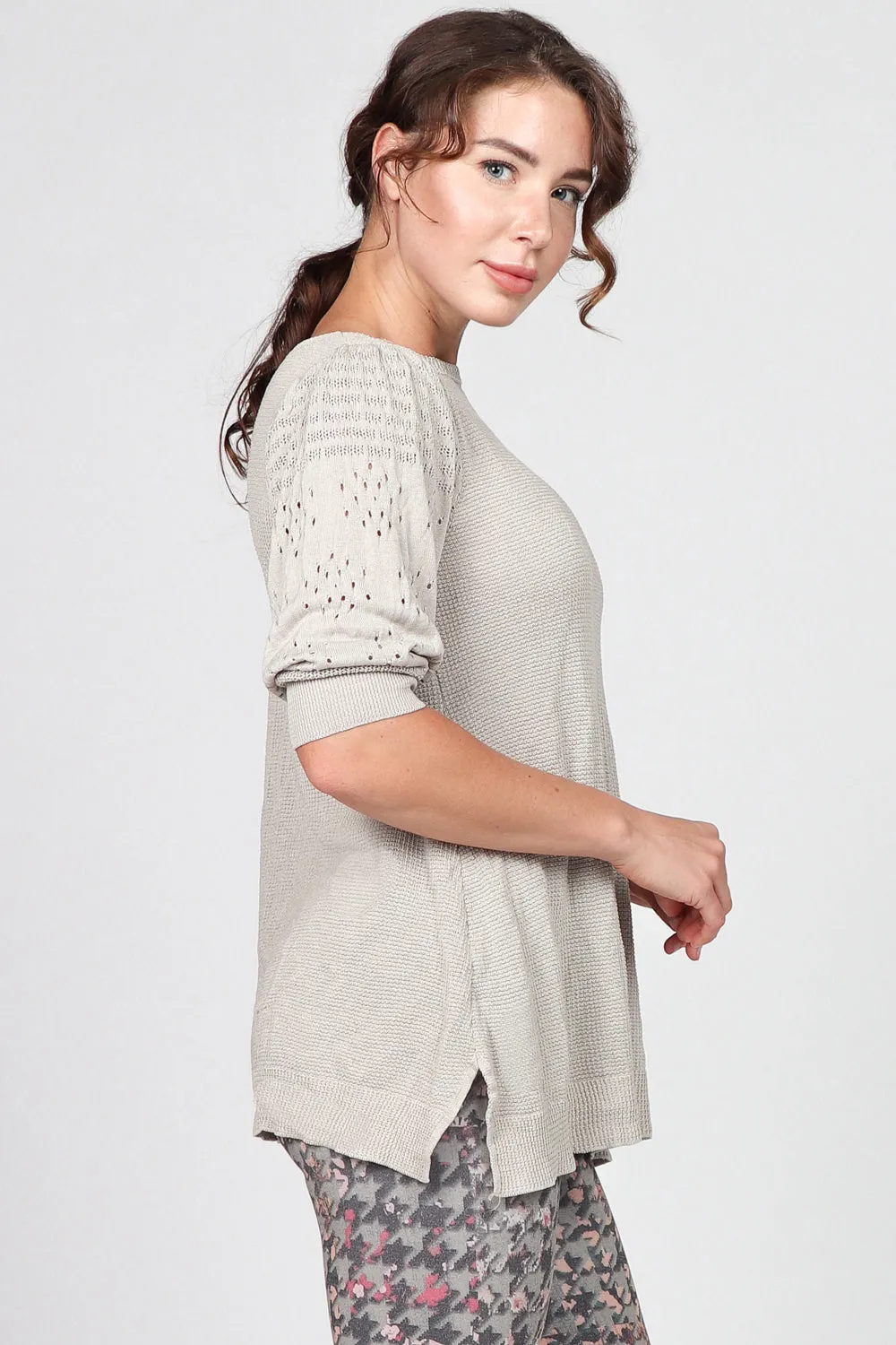 Lightweight Embellished Sleeve Top