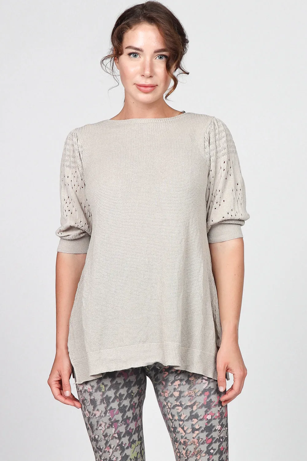 Lightweight Embellished Sleeve Top