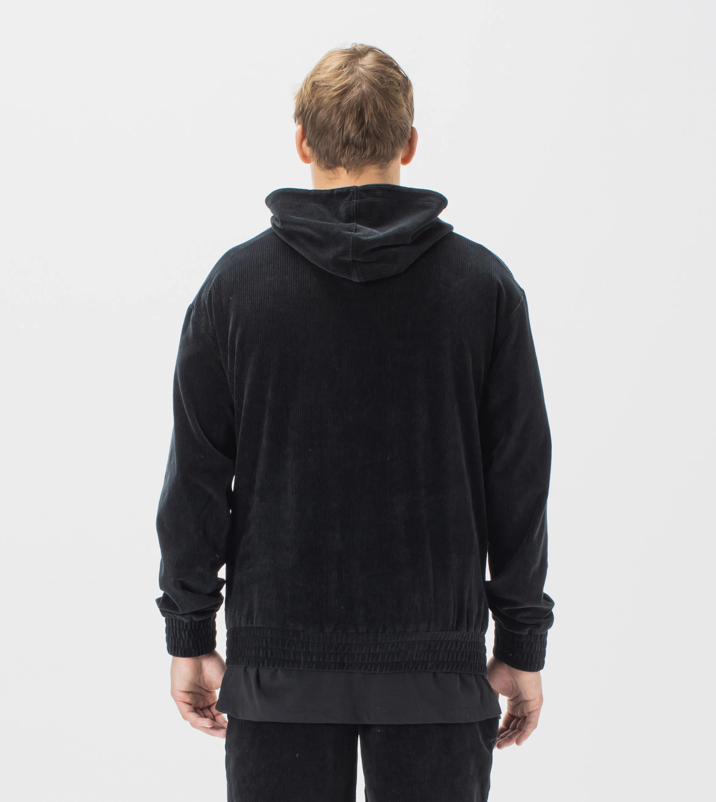 Lowgo Velour Hood Sweat Black