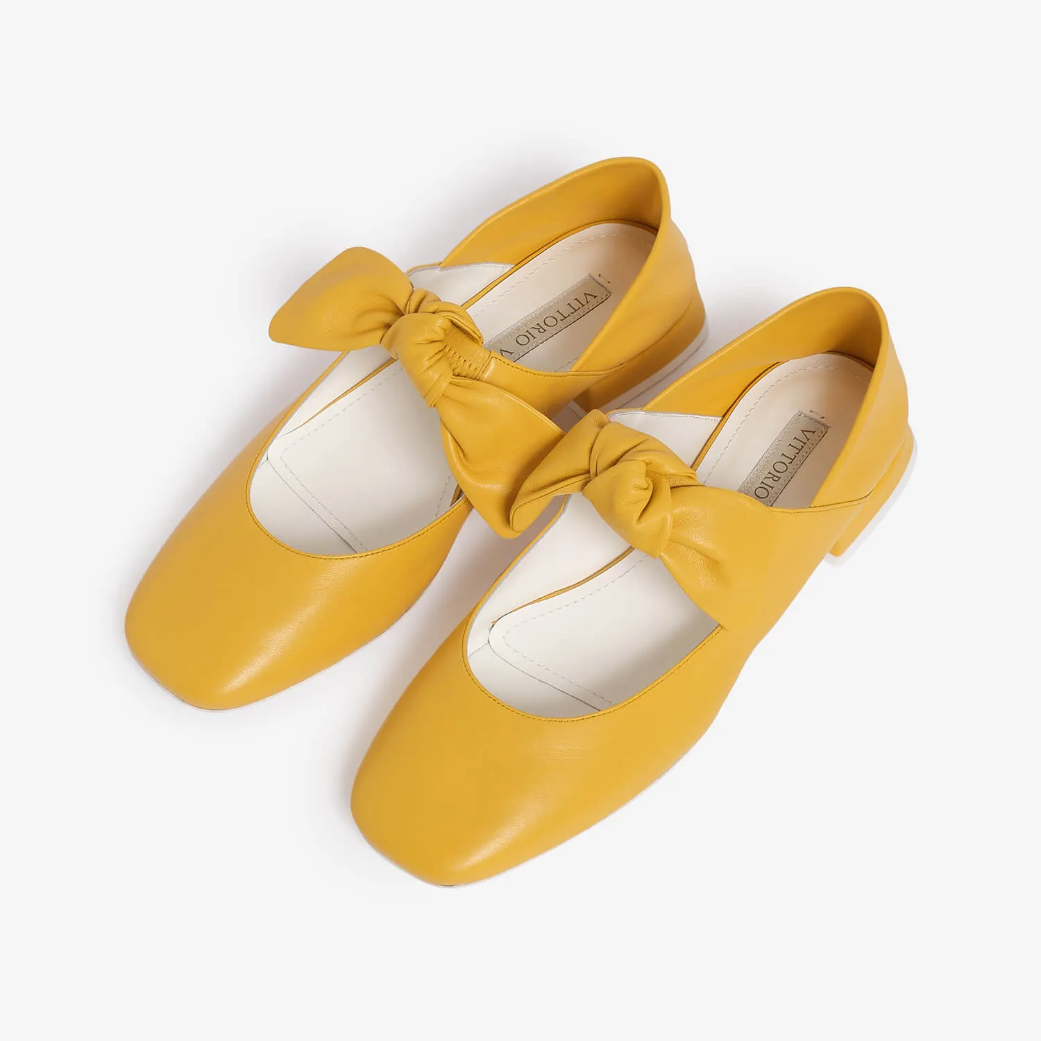 Mango women's leather ballet flat