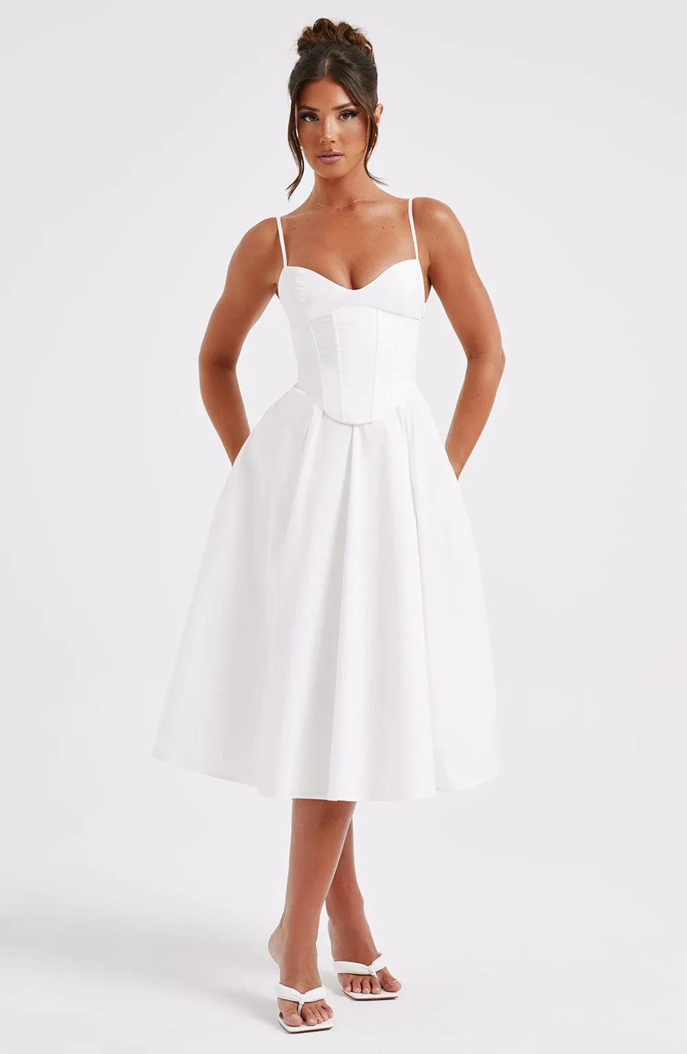 Mariella Midi Dress - Ivory