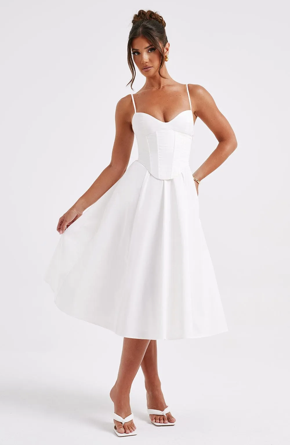 Mariella Midi Dress - Ivory