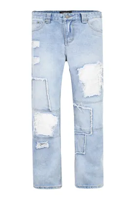 Men's Baggy Fit Heavy Distressed Denim Jeans