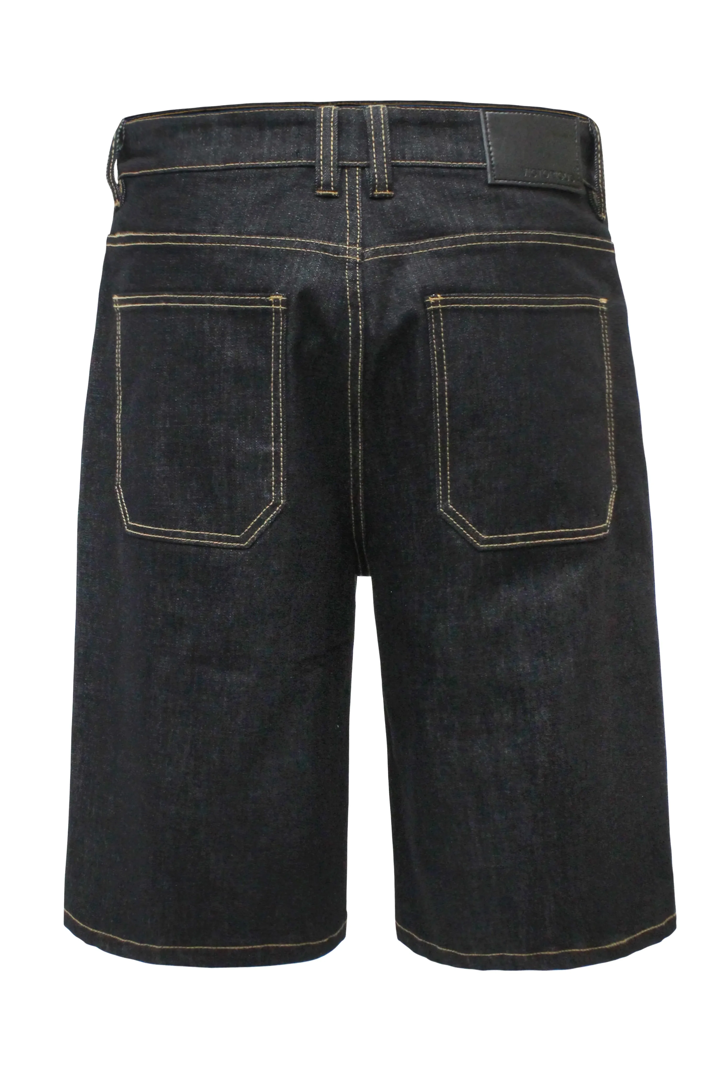 Men's Baggy Fit Raw Denim Shorts