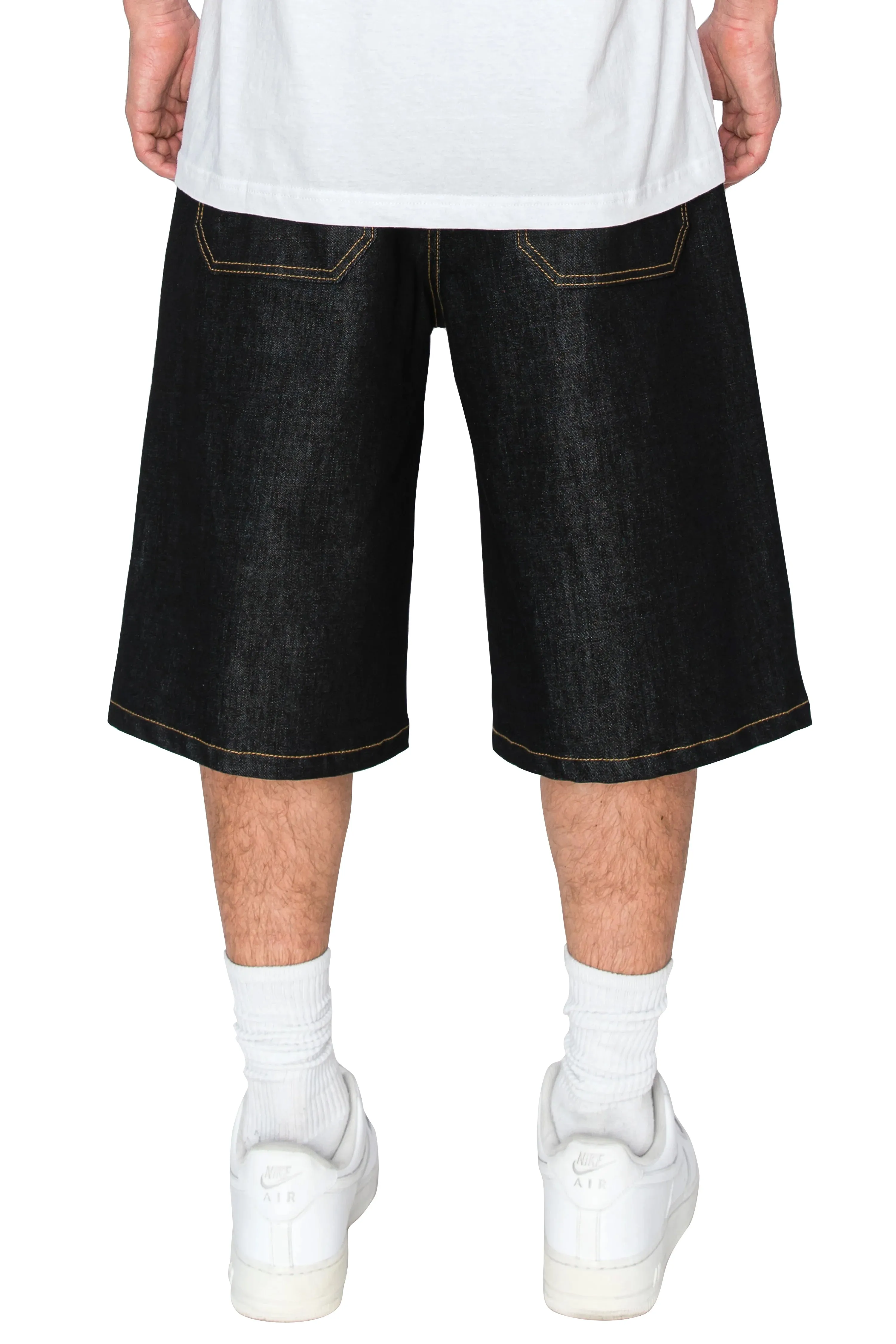 Men's Baggy Fit Raw Denim Shorts