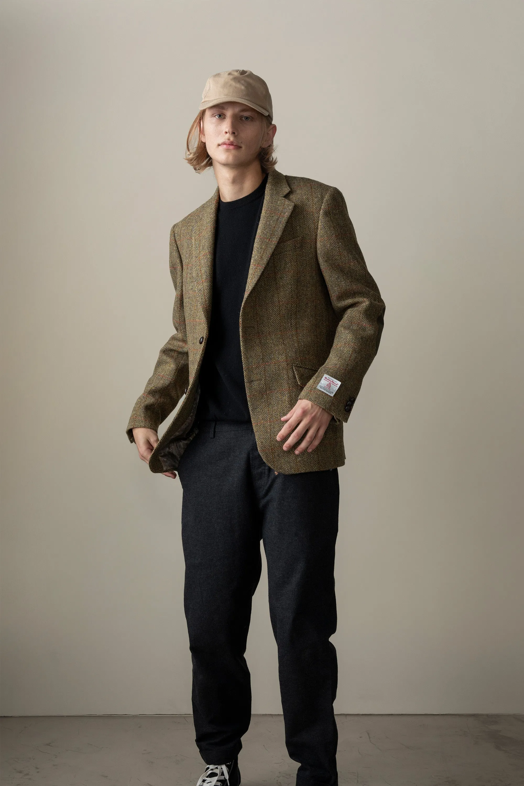 Men's Harris Tweed Patrick Jacket - Mustard Check