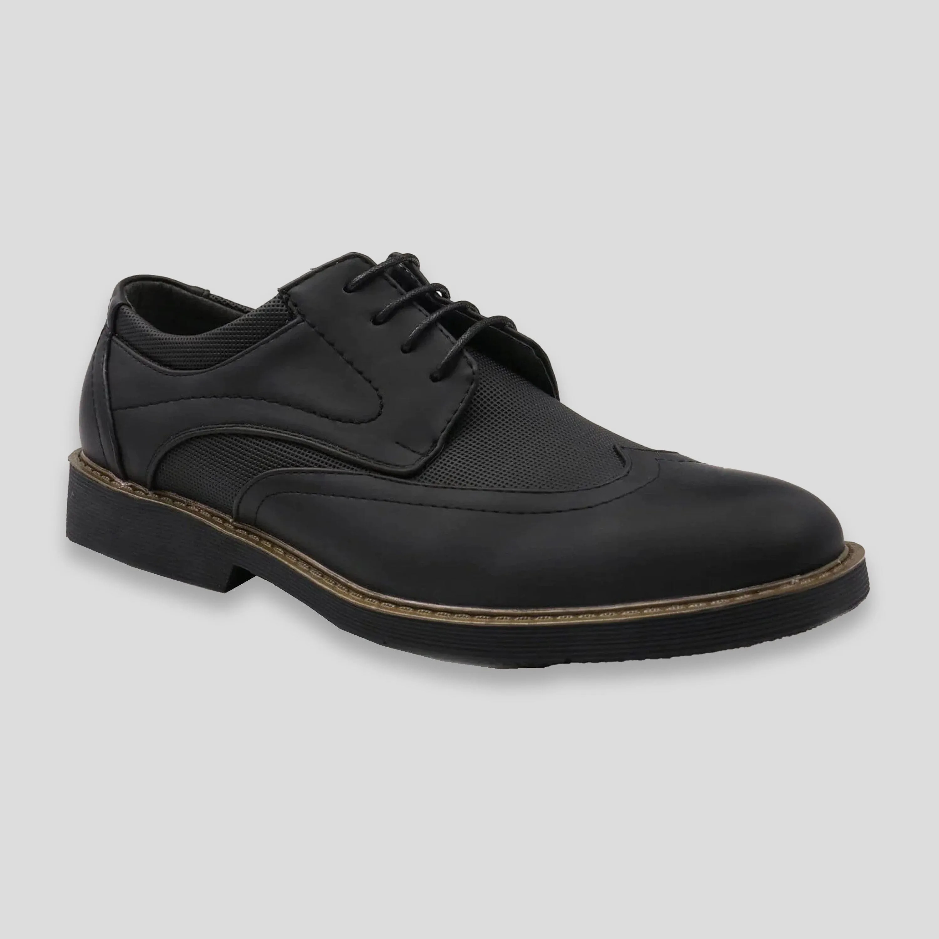 Men's Wingtip Oxford Faux Leather Shoes - FINAL SALE