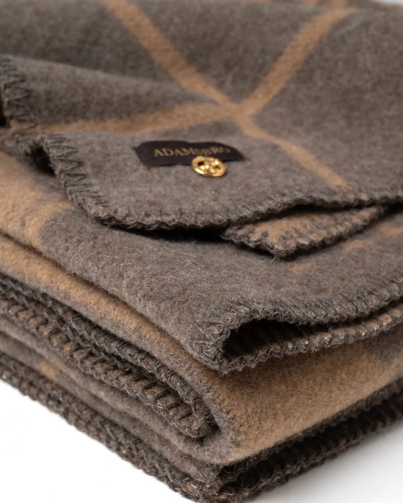 Merino Luxe Heritage Throw Brown