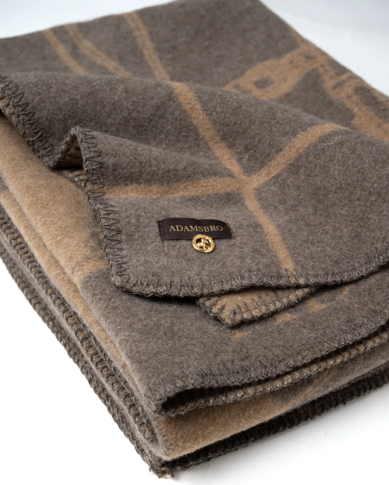 Merino Luxe Heritage Throw Brown