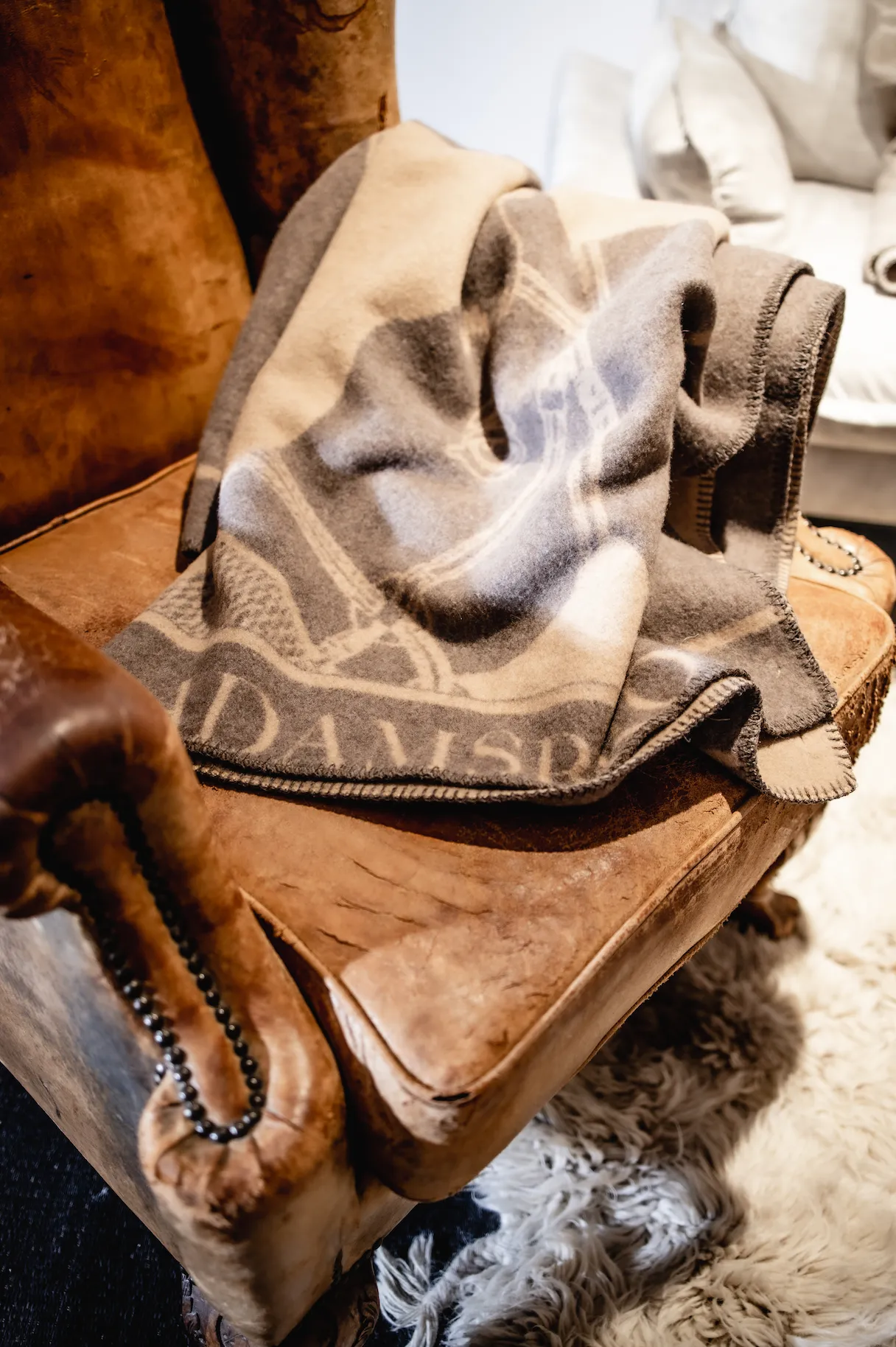 Merino Luxe Heritage Throw Brown