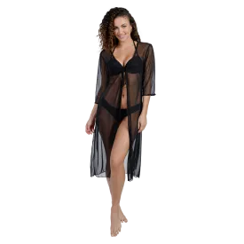 Micro mesh tie front kimonos