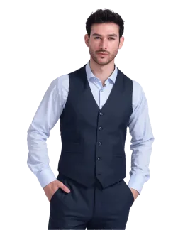 Mottled Waistcoat - Navy