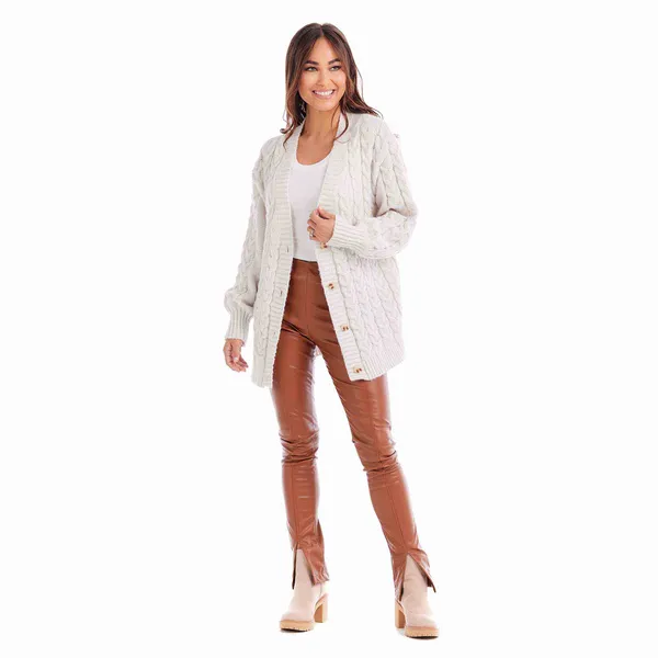 Mudpie Vivia Cream Textured Cardigan