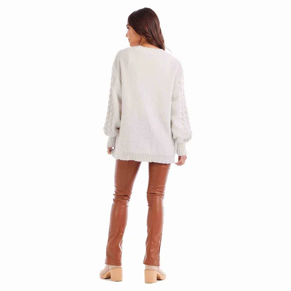 Mudpie Vivia Cream Textured Cardigan