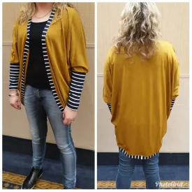 Mustard Merino Batwing Cardi