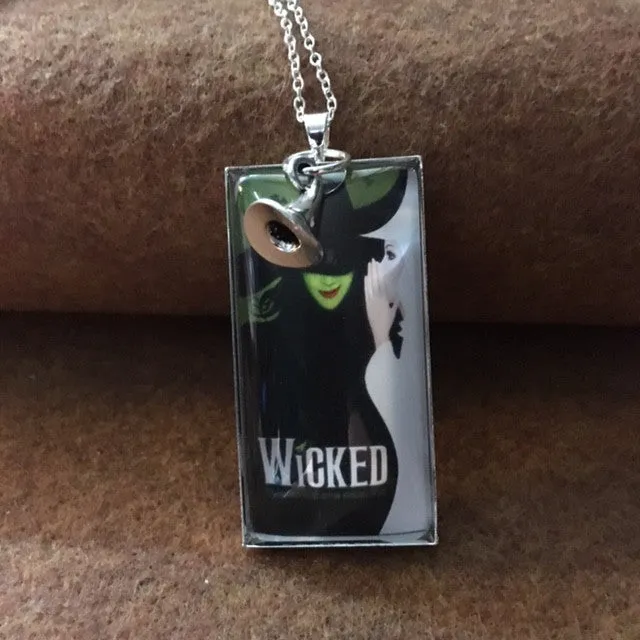 Necklace/famous Broadway play jewelry/Playbills and book jackets