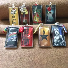 Necklace/famous Broadway play jewelry/Playbills and book jackets