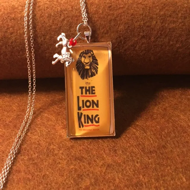 Necklace/famous Broadway play jewelry/Playbills and book jackets