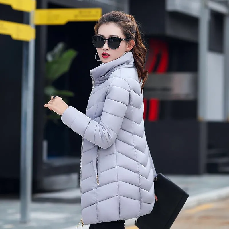 New Arrival Parkas Fashion Coats Women Winter Sweater Fur Collar Hood Warm Cotton Coat Women Clothes