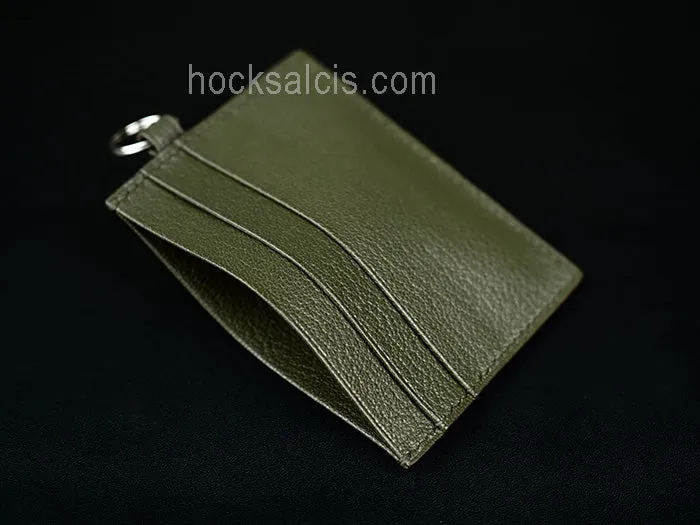 Olive Goat Leather Card Holder