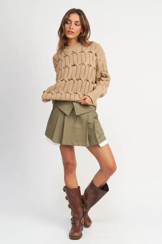 Open Knitted Sweater