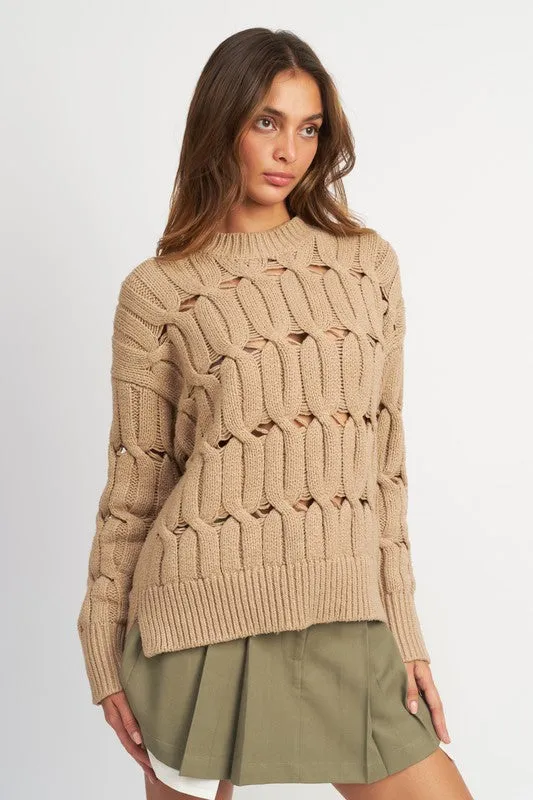 Open Knitted Sweater