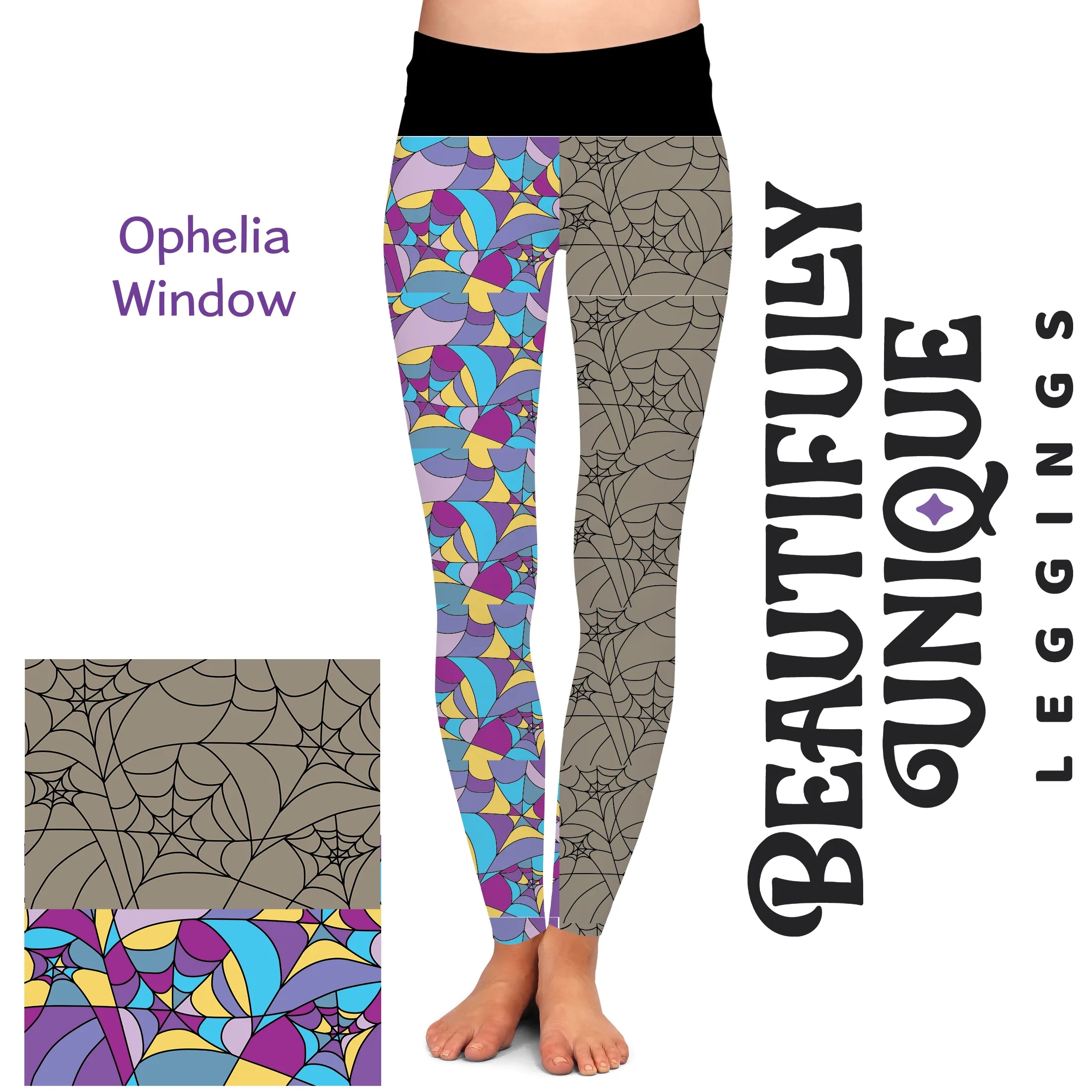 Vibrant High-Quality Handcrafted Leggings by Ophelia Hall - Exclusive Design