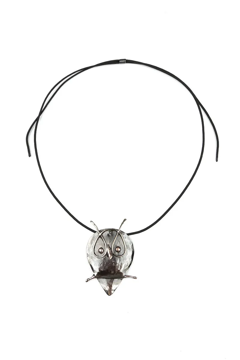 Owl Metal Pendant Necklace