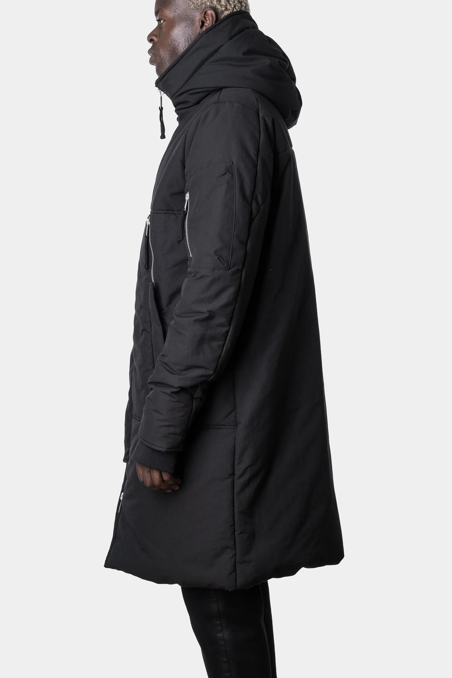 Padded winter parkas