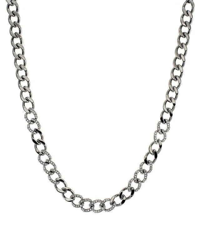 Pave CZ Chain Necklace