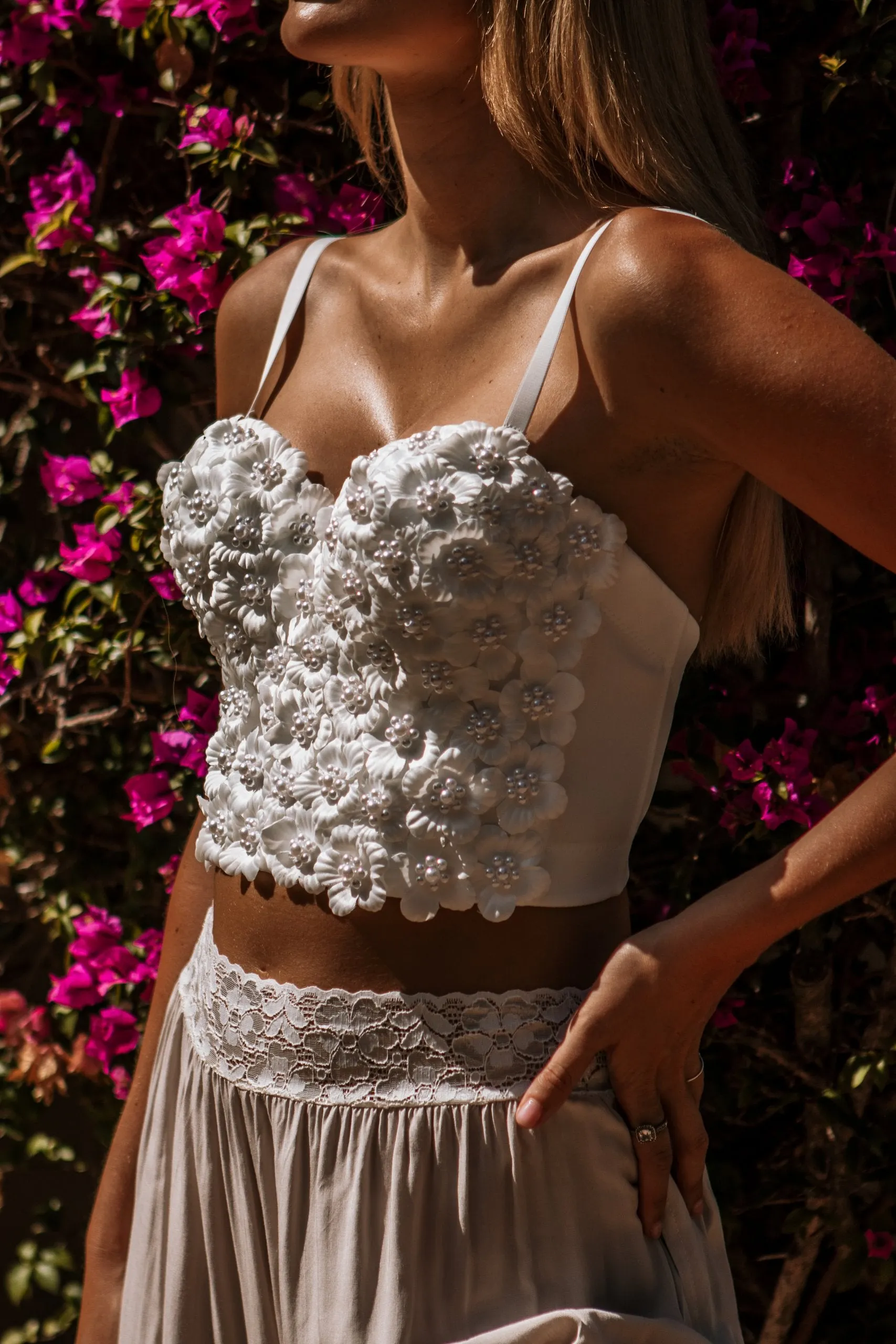 Pearl Flower Bustier