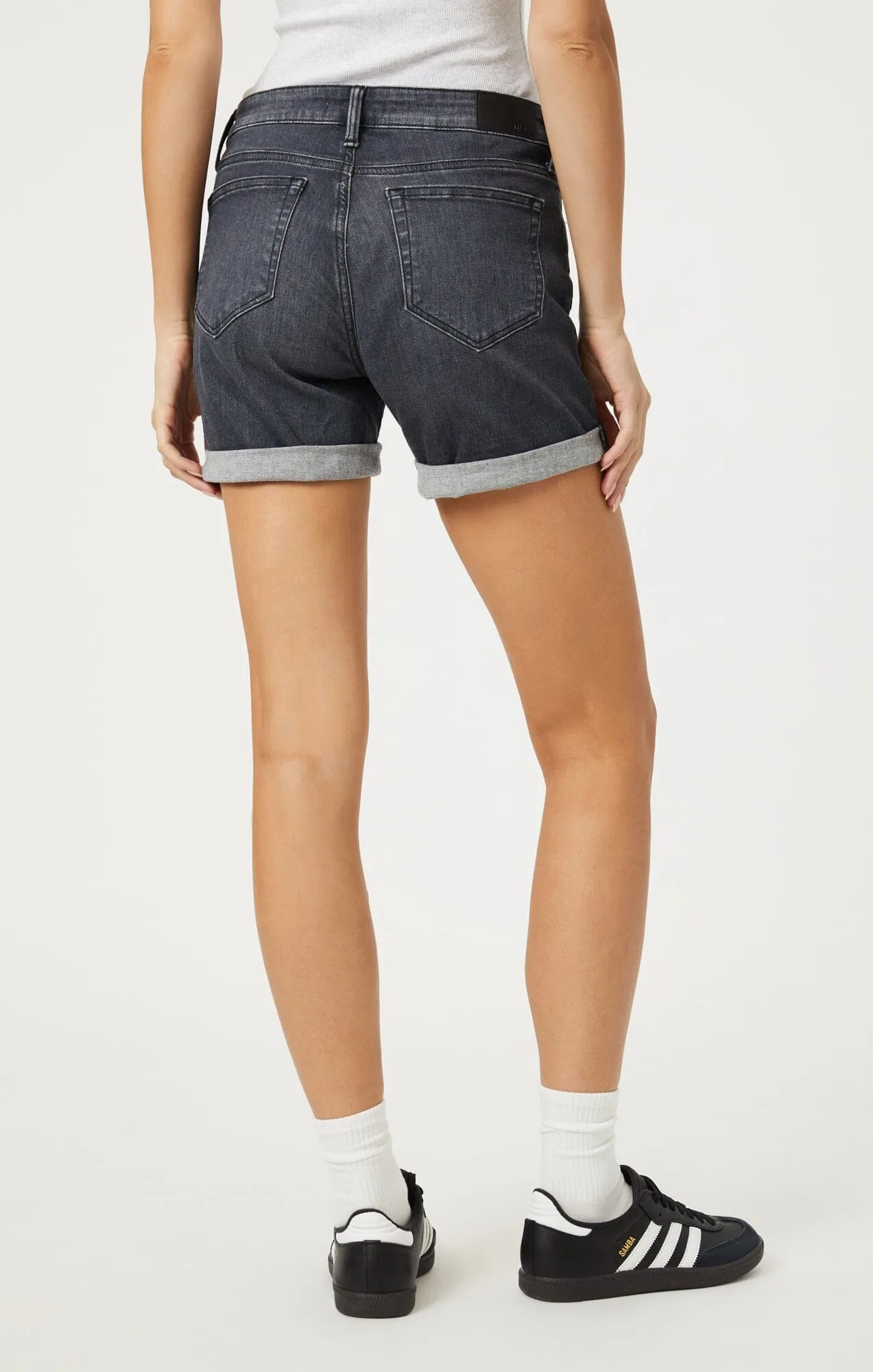 PIXIE SHORTS IN MID SMOKE BRUSHED FLEX BLUE