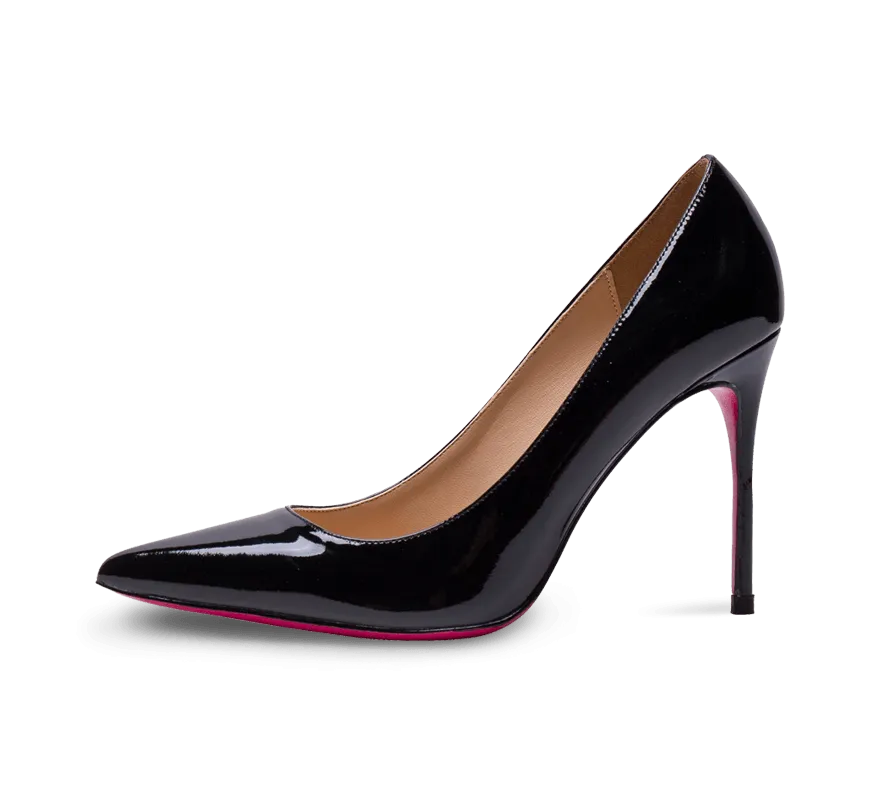 Pointed Toe Pink Sole High Heel Pumps