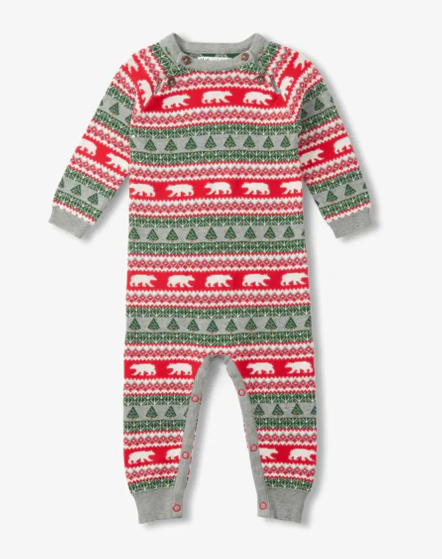 Polar Bear Fair Isle Sweater Romper