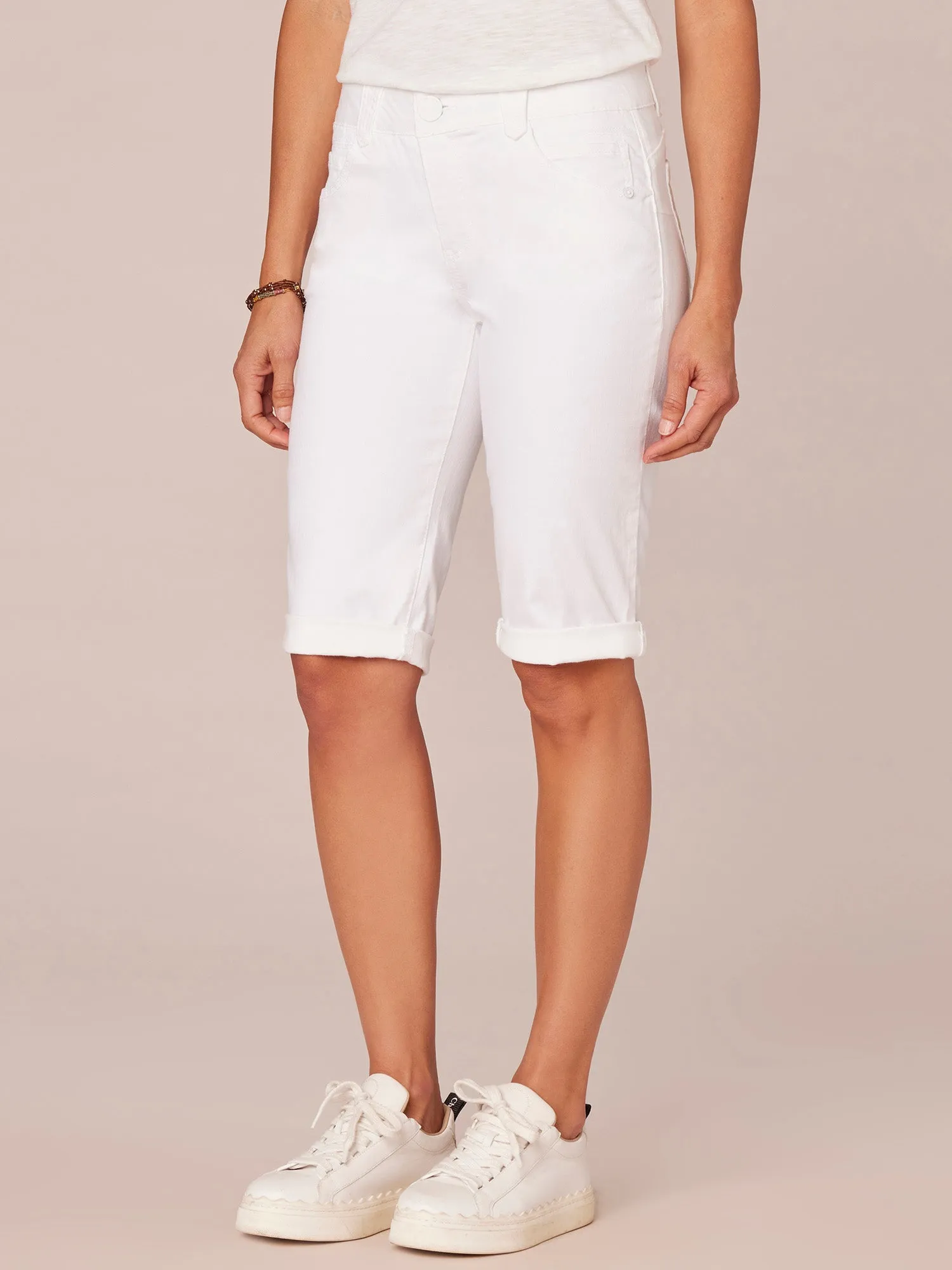 "Ab"solution® White Petite Bermuda Short