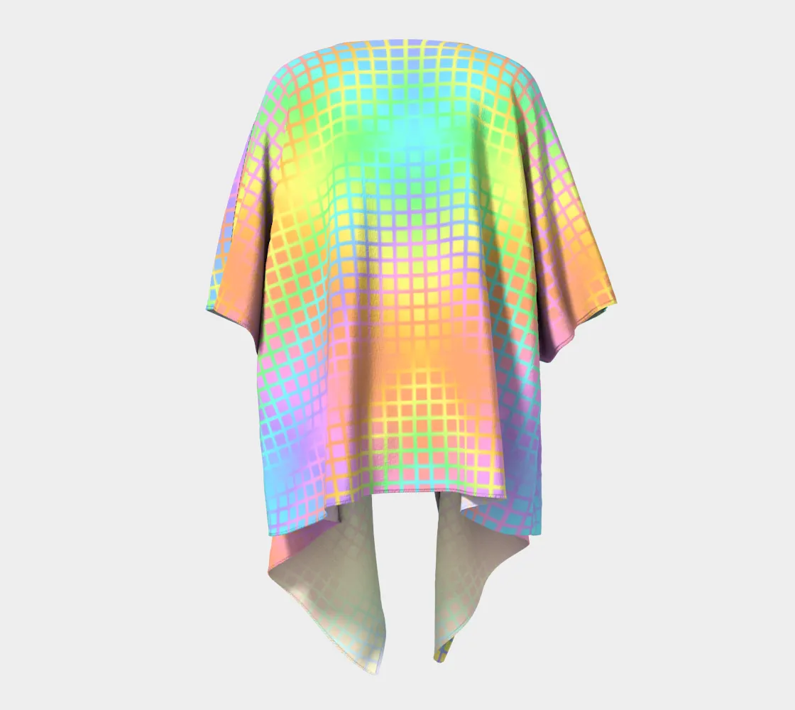 Rainbow Grid Kimono